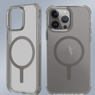 Cover Iphone 15 Pro Max Hybrid Magclick Charging Combat Uniq - Frost Grey
